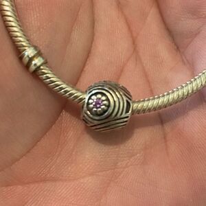 Authentic Pandora Hypnotic Purple Cubic Zirconia Charm